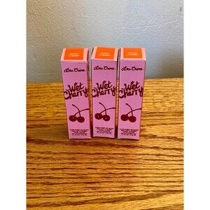 (3) Lime Crime Wet Cherry Lip Gloss TANGY CHERRY Full Size NEW SET Lot 3 Orange